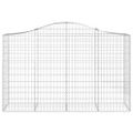vidaXL Oblúkové gabionové koše 10 ks 200x50x120/140 cm pozink. železo