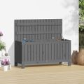 vidaXL Záhradný úložný box sivý 108x42,5x54 cm masívna borovica