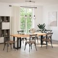 vidaXL Nohy k jedálenskému stolu v tvare T, 2 ks, čierne, 50x35x(72-73) cm, oceľ