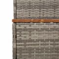 VidaXL vírivka Step sivý 100x50x50,5 cm polyratan a masívna akácia