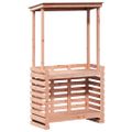 vidaXL Vonkajší barový stôl so strechou 112,5x57x195,5cm masívne drevo
