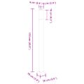 vidaXL Stĺpikové svietidlo 110 cm čierne IP44