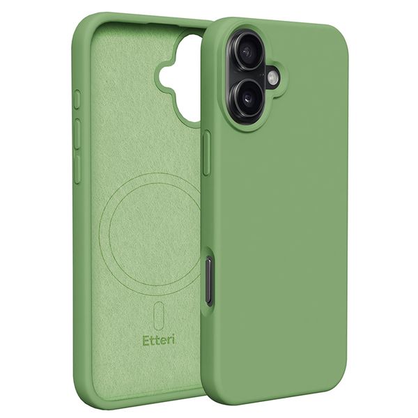 Silikónový obal Etteri Mag pre iPhone 16 6,1" svetlozelený