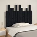 vidaXL Nástenné čelo postele čierne 95,5x3x80 cm masívna borovica