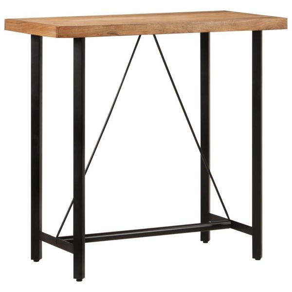 vidaXL Barový stôl 110x55x107 cm masívna akácia a železo