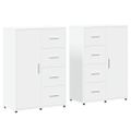 vidaXL Komody 2 ks biele 60x31x84 cm kompozitné drevo