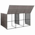 vidaXL Ohrada na tri odpadkové koše, antracit 229x78x120 cm, polyratan