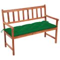 vidaXL Záhradná lavička s podložkou 120 cm akáciový masív