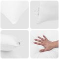 vidaXL Zimný prehoz s vankúšom 3 ks Biela Mikrovlákno