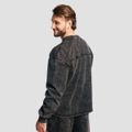 Mikina Aura Jumper Washed Black - GymBeam, veľkosť L, 95 % cotton, 5 % elastane