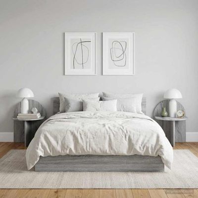 vidaXL Nočný stolík 2 pcs Sivá sonoma 40 x 35,5 x 45,5 cm