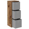 vidaXL Servírovacia skriňa so zásuvkou Staré drevo 30,5 x 27 x 84,5 cm
