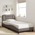 vidaXL Rám postele s LED bez matraca Hvar Taupe 90x190 cm Látka