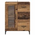 vidaXL Servírovacia skriňa so zásuvkou Staré drevo 69,5 x 34 x 90 cm