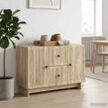 vidaXL Servírovacia skriňa so zásuvkou Dub sonoma 89 x 34,5 x 60 cm