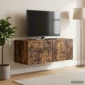 vidaXL Nástenná TV skrinka 78,5 x 41 x 30 cm Dymový dub
