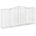 vidaXL Oblúkové gabiónové koše 3ks 400x50x180/200cm pozinkované železo