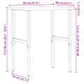 vidaXL pracovný stôl 80x60x(71,5-98) cm masívny dub