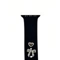Pin Charms set for watch straps bow silver
