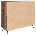 vidaXL Servírovacia skriňa Staré drevo 89,5 x 34 x 80 cm