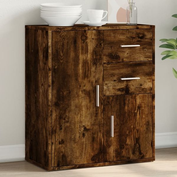 vidaXL Komoda dymový dub 60x31x70 cm kompozitné drevo
