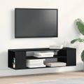 vidaXL TV skrinka 100 x 30 x 26,5 cm Čierny dub Kompozitné drevo