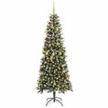 vidaXL Umelý vianočný stromček Zelená 240 cm PVC, plast a oceľ