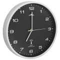 vidaXL Rádiom ovládané nástenné hodiny s pohonom Quartz čierne 31 cm