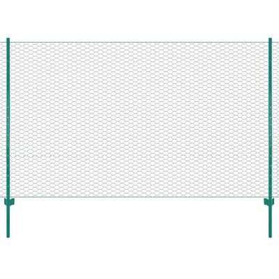 vidaXL Drôtené pletivo so stĺpikmi zelené 25x2 m oceľové