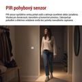 PIR senzor (pohybové čidlo) IP20 500W, biela