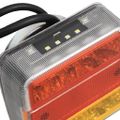 vidaXL Svetlá prívesu 2 ks červené 10,5x7,5x10 cm 12 V LED žiarovka