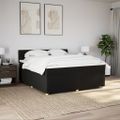 vidaXL Posteľný rám boxspring s matracom čierny 180x200 cm látka