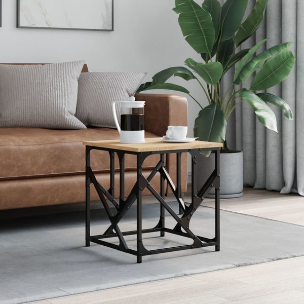 vidaXL Konferenčný stolík dub sonoma 45x45x47,5 cm kompozitné drevo