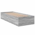 vidaXL Rám postele na podlahe Sivý Sonoma 80 x 200 cm Kompozitné drevo