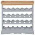 vidaXL Skrinka na víno, sivá 70x22,5x70,5 cm, MDF