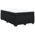 vidaXL Posteľný rám boxspring s matracom čierny 120x200 cm zamat