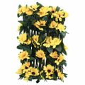 vidaXL Rozťahovacia mriežka s umelým brečtanom žltá 180x20 cm