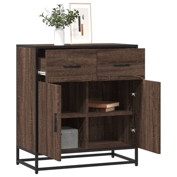 vidaXL Komoda hnedý dub 68x35x76 cm kompozitné drevo
