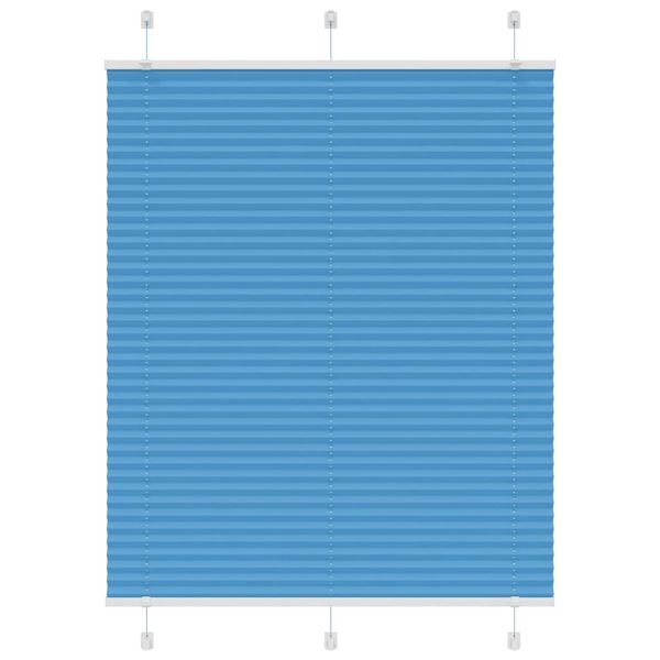 vidaXL Plisovaná roleta modrá 110x100 cm, šírka látky 109,4 cm, polyester