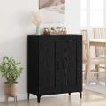 vidaXL Servírovacia skriňa Čierny dub 69,5 x 34 x 90 cm