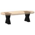 vidaXL Nohy konferenčného stolíka v tvare X, 2 ks, čierne, 40 x (30-31) cm, oceľové
