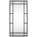 vidaXL Nástenné zrkadlo čierne 30x60 cm obdĺžnikové železné