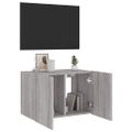 vidaXL TV nástenná skrinka s LED svetlami sivá sonoma 60x35x41 cm