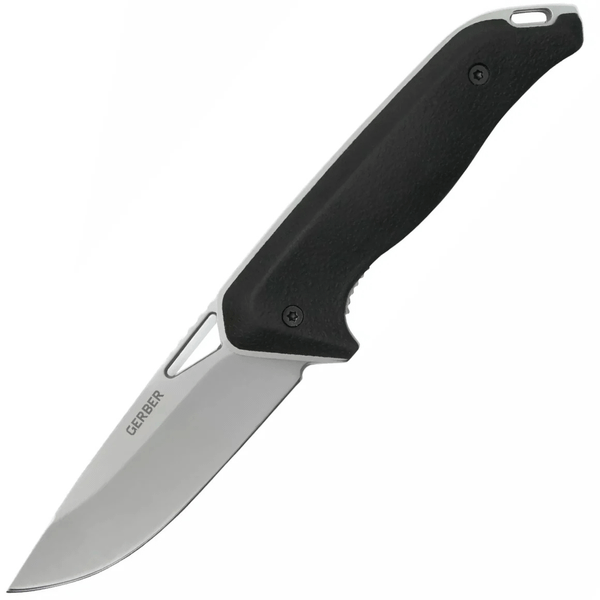 Gerber 31-003625 Moment vreckový nôž 8,5 cm, Satin, čierna, guma, nylonové puzdro