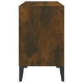 vidaXL TV stolík s kovovými nohami tmavý dub 69,5x30x50 cm