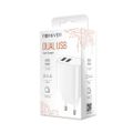 Forever wall charger 2xUSB 2,4A LS-03 white