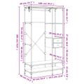 vidaXL Šatník so zásuvkami hnedý dub 100x40x180 cm kompozitné drevo