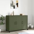 vidaXL Komoda olivovozelená 100,5x39x72 cm oceľ