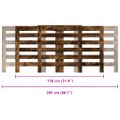 vidaXL Kryt na radiátor dymový dub 205x21,5x83,5 cm kompozitné drevo
