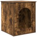 vidaXL Mačka Dom Dymová dub 53 x 52 x 62 cm Kompozitné drevo